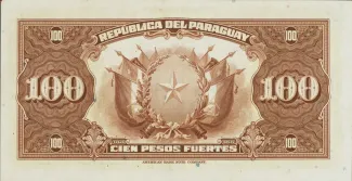Paraguay 100 Pesos, 1936 reverse
