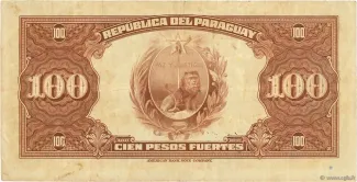 Paraguay 100 Pesos, 1936 reverse