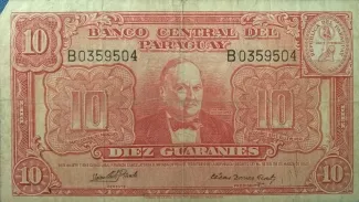 Paraguay 10 Guaranies, 1961 image