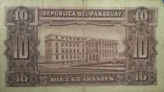 Paraguay 10 Guaranies, 1952-1961 reverse