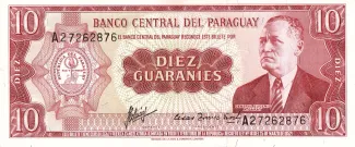 Paraguay 10 Guaranies, 1963 image