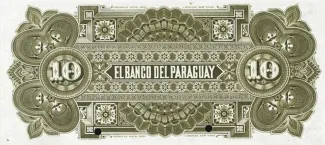 Paraguay 10 Pesos, 1882 reverse