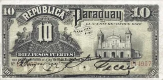 Paraguay 10 Pesos, 1899