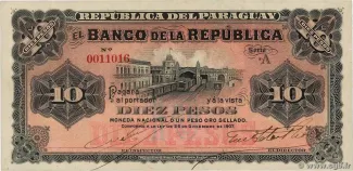 Paraguay 10 Pesos, 1907