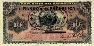 Paraguay 10 Pesos, 1912