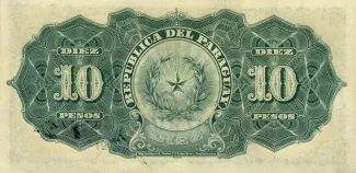Paraguay 10 Pesos, 1912 reverse