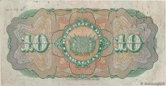 Paraguay 10 Pesos, 1923 reverse