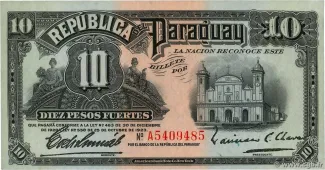 Paraguay 10 Pesos, 1936