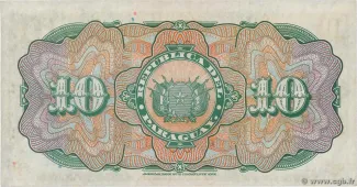 Paraguay 10 Pesos, 1936 reverse