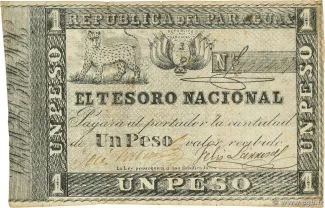 Paraguay 1 Peso, 1860
