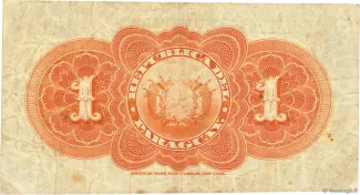 Paraguay 1 Peso, 1907 reverse
