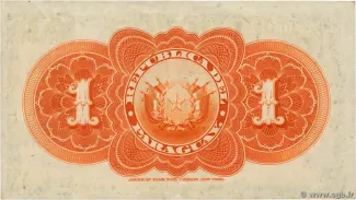 Paraguay 1 Peso, 1916 reverse