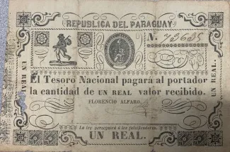 Paraguay 1 Real, 1865