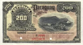 Paraguay 200 Pesos, 1907