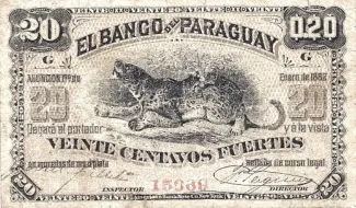 Paraguay 20 Centavos, 1882-1883