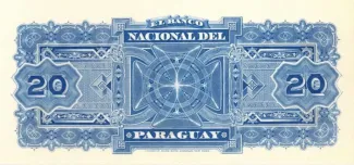 Paraguay 20 Pesos, 1886 reverse