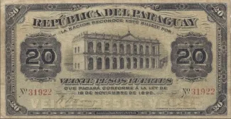 Paraguay 20 Pesos, 1899