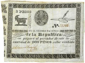 Paraguay 2 Pesos, 1856