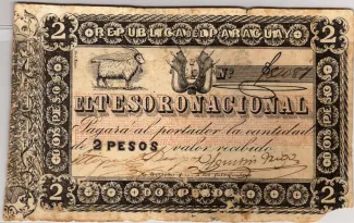Paraguay 2 Pesos, 1860