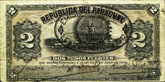 Paraguay 2 Pesos, 1912