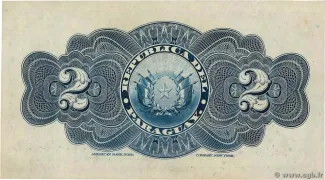 Paraguay 2 Pesos, 1916 reverse
