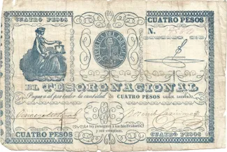Paraguay 4 Pesos, 1861