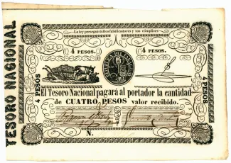 Paraguay 4 Pesos, 1862