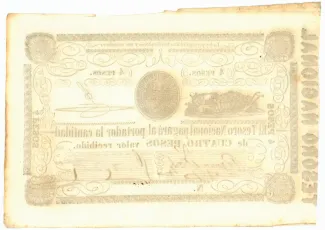 Paraguay 4 Pesos, 1862 reverse