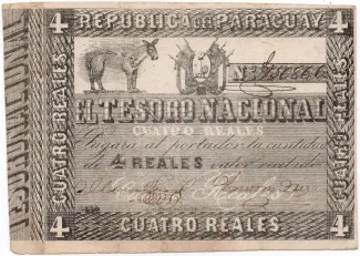 Paraguay 4 Reales, 1860