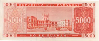 Paraguay 5.000 Guaranies, 1997 reverse