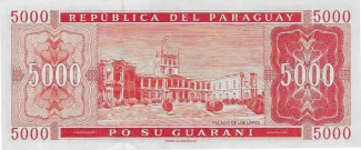 Paraguay 5.000 Guaranies, 2000-2003 reverse