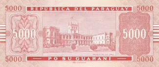 Paraguay 5.000 Guaranies, 2005-2010 reverse