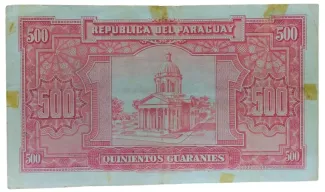 Paraguay 500 Guaranies, 1952 reverse