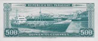 Paraguay 500 Guaranies, 1963 reverse