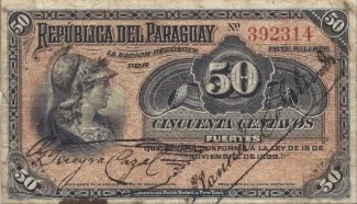 Paraguay 50 Centavos, 1899
