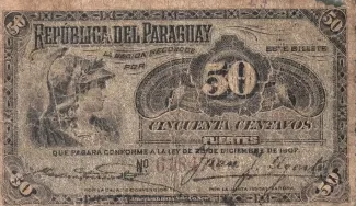 Paraguay 50 Centavos, 1907