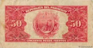 Paraguay 50 Centimos, 1943 reverse