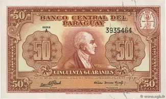 Paraguay 50 Guaranies, 1961 image