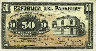 Paraguay 50 Pesos, 1907