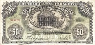 Paraguay 50 Pesos, 1912
