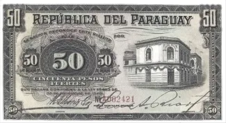 Paraguay 50 Pesos, 1920