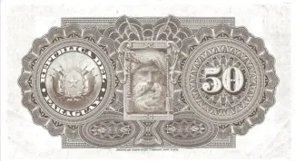 Paraguay 50 Pesos, 1920 reverse