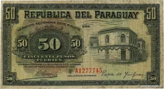 Paraguay 50 Pesos, 1923