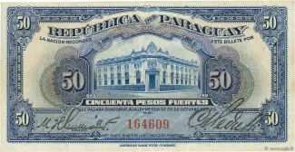 Paraguay 50 Pesos, 1936
