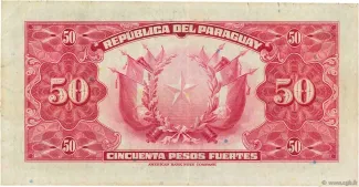 Paraguay 50 Pesos, 1936 reverse