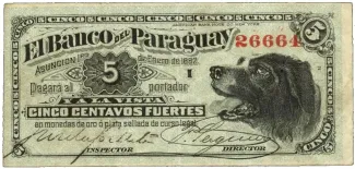 Paraguay 5 Centavos, 1882-1883
