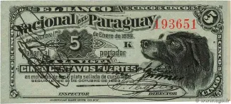 Paraguay 5 Centavos, 1886