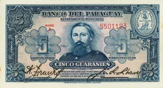 Paraguay 5 Guaranies, 1943 image