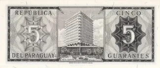 Paraguay 5 Guaranies, 1963 reverse
