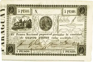 Paraguay 5 Pesos, 1862